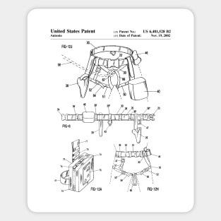 Climbing Equipment Patent - Climbing Fan Outdoors Hiking Art - White Sticker